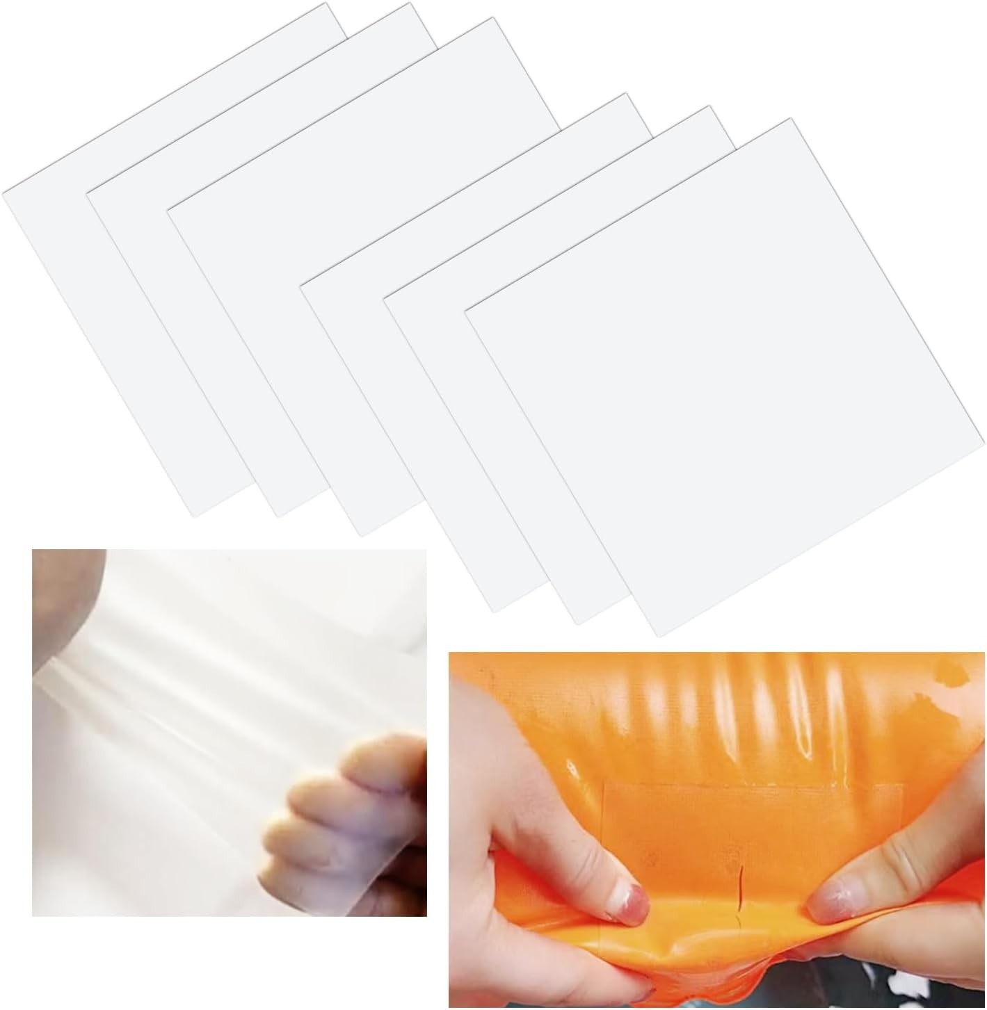 6-Pack Heavy-Duty TPU Inflatable Repair Kit, 3.5×3.5 In, Waterproof and Durable