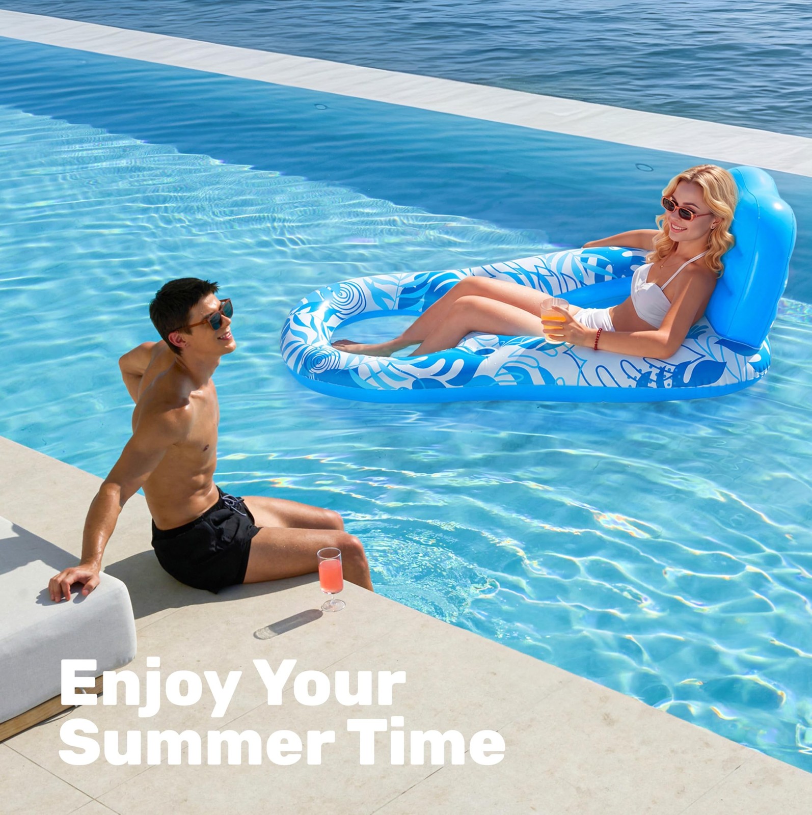 SLOOSH Inflatable Pool Floats Lounger Adult, Pool Float Lounge Raft Floaties …