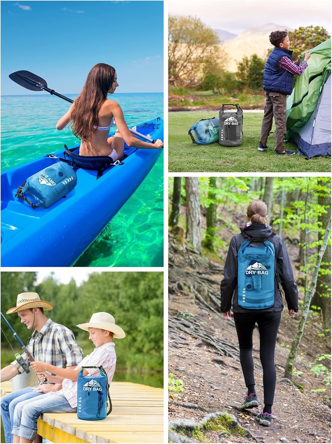 Dry Bag Waterproof for Women Men, 5L/10L/20L/30L/40L Roll Top Lightweight Dry…