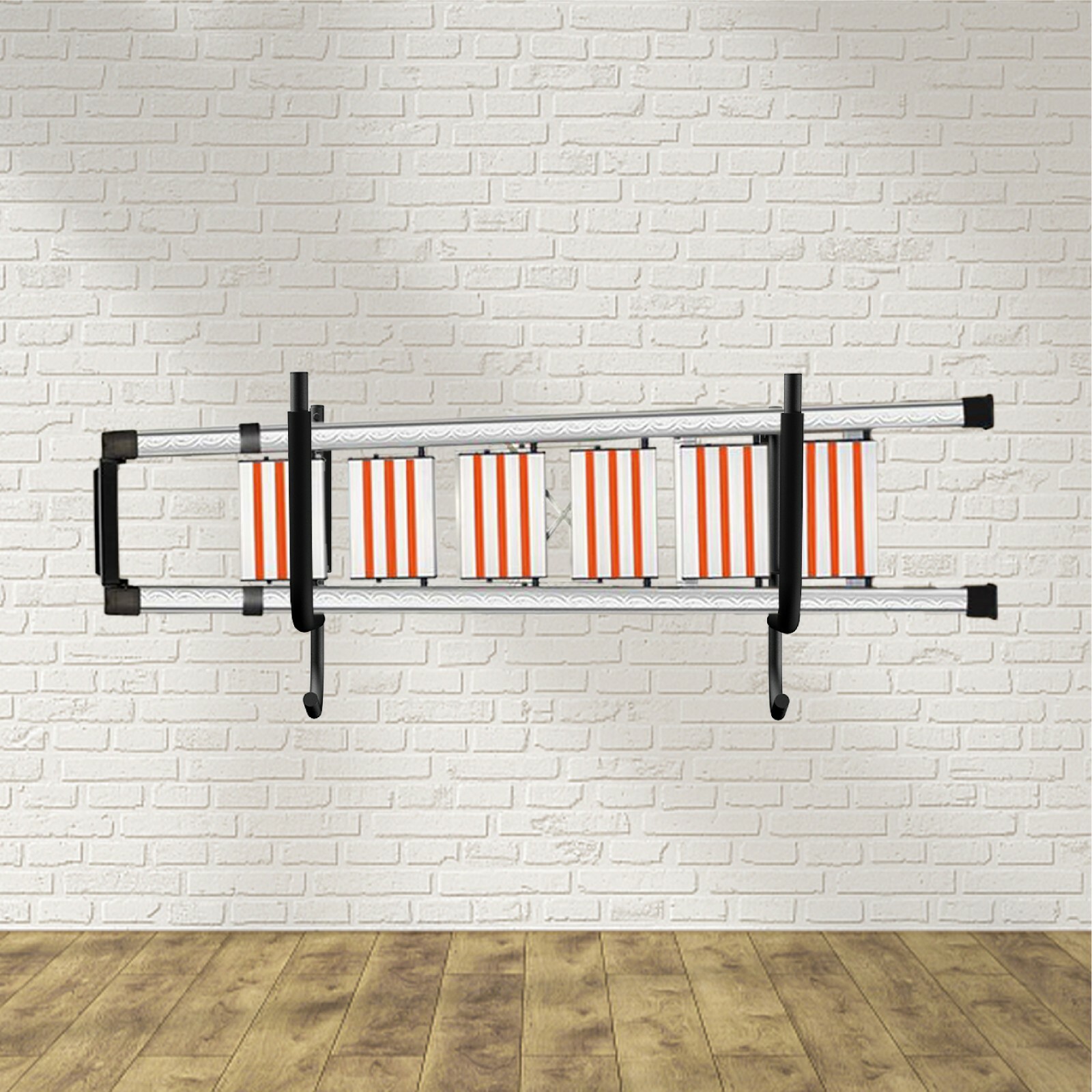 2 Pcs Folding Kayak Rack Wall Mount Ladder Surfboard Canoe Storage Hanger Hooks