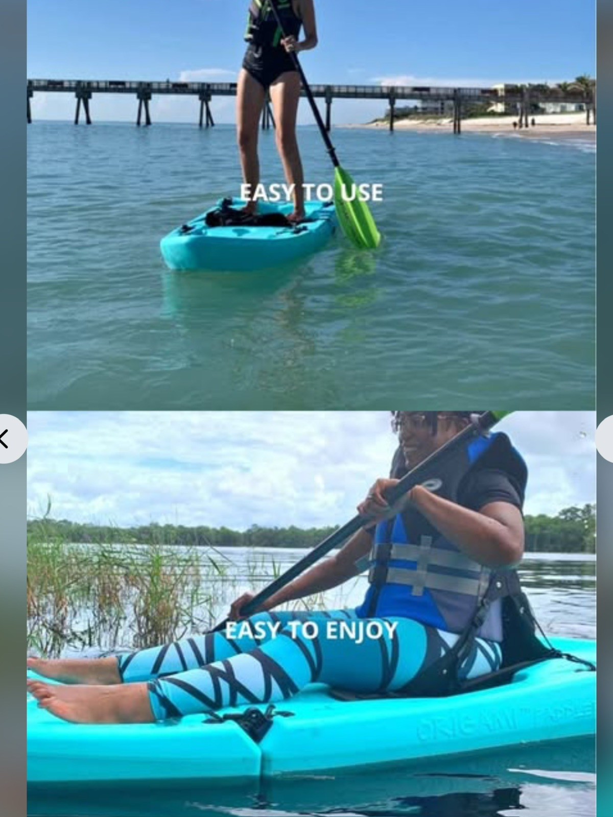 Origami Paddler Hybrid Kayak Stand Up Paddleboard Blue and Seat +CART,-pickup