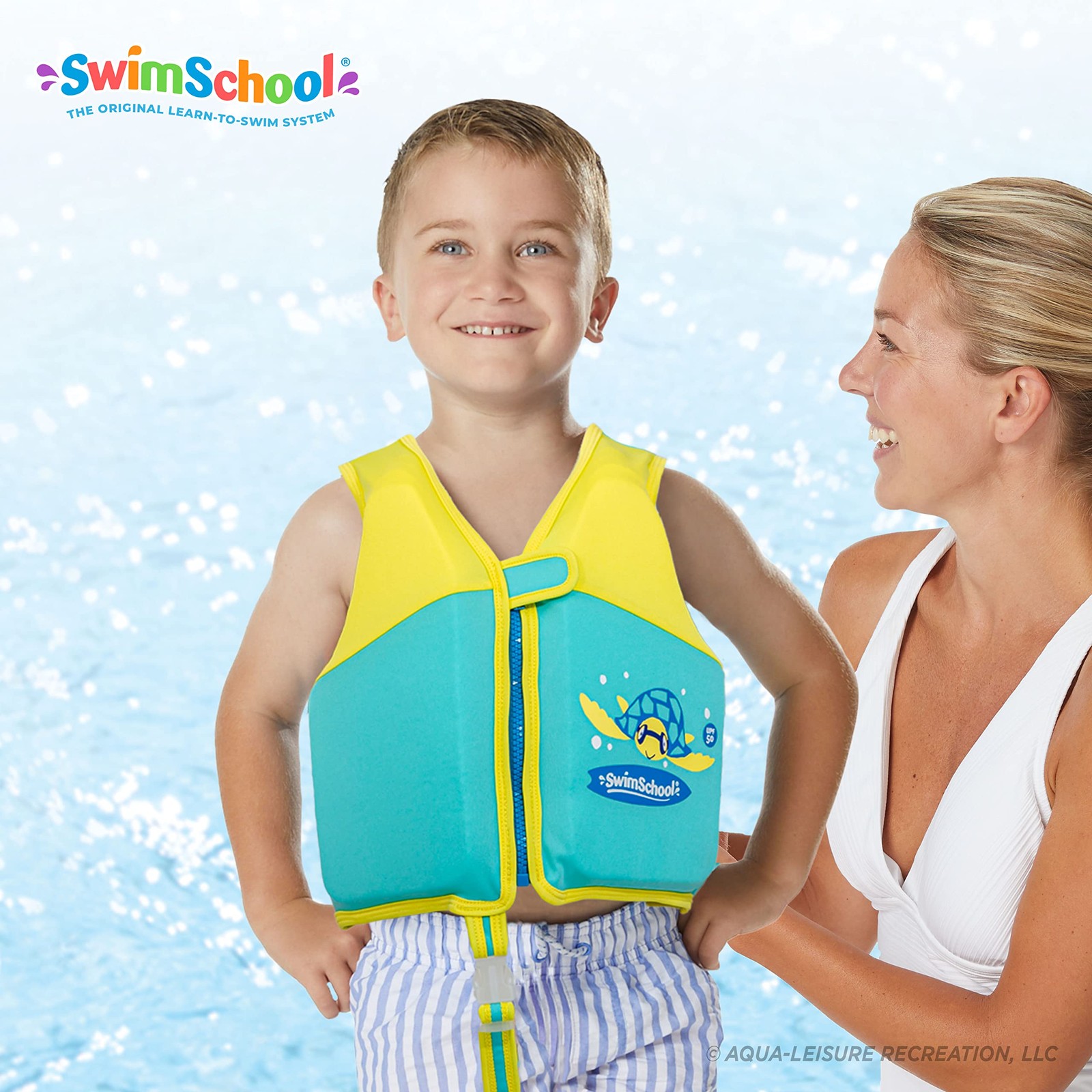 SwimSchool Swim Trainer Vest, Flex-Form Design, Padded Shoulders and Adjustab…
