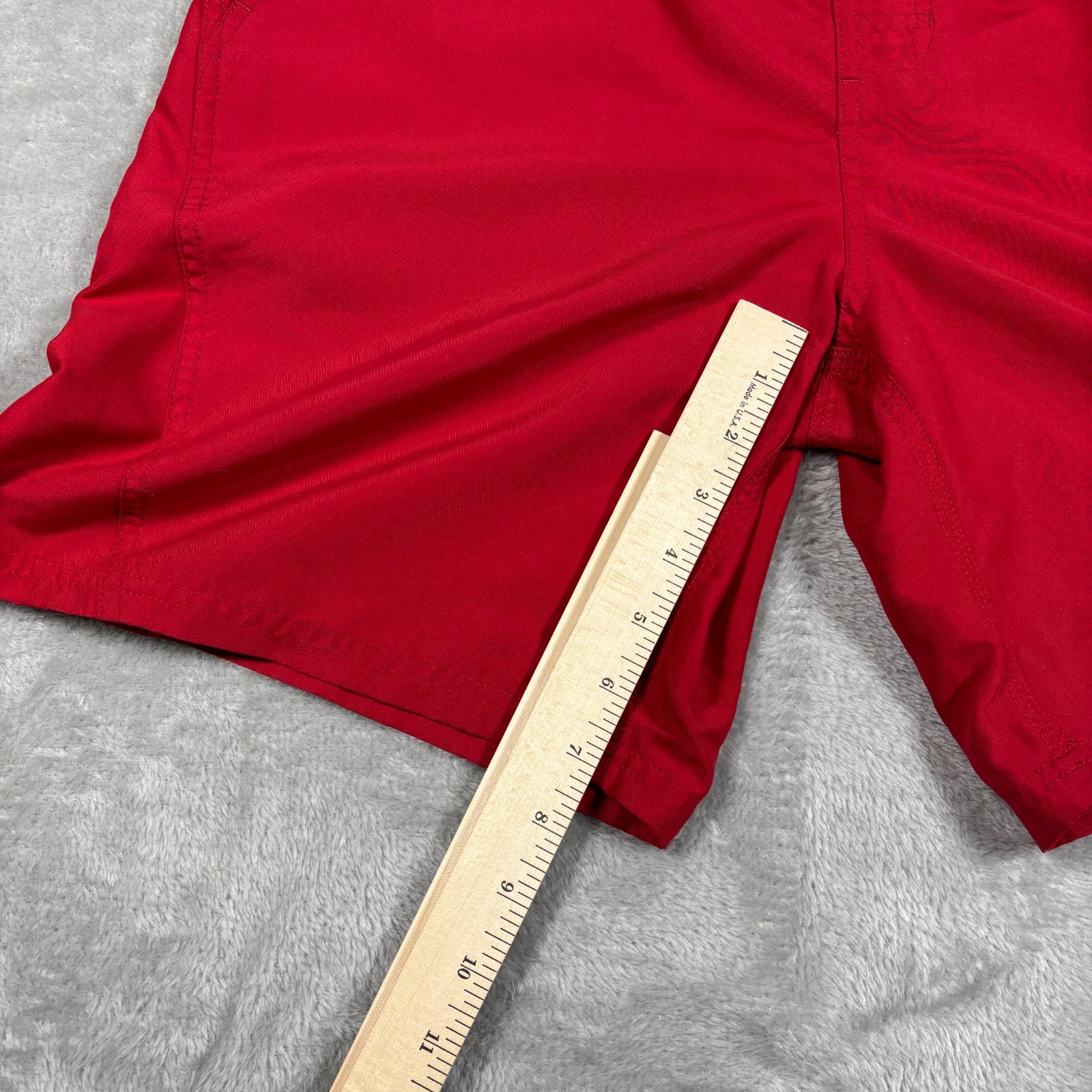 Vintage Nike Swim Shorts Men Small Red Black Silver Tag Board Trunks Embroidered