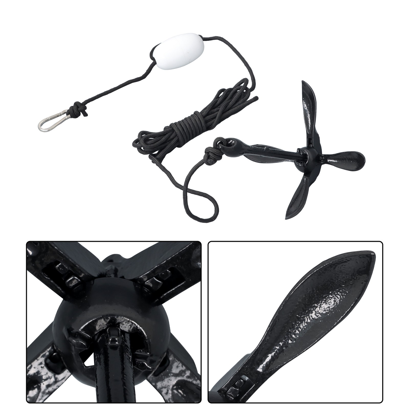 Kayak Grapnel Anchor Kit 3.5 lb Paddle Board Anchor Buoy Kit For Small Boats Pwc