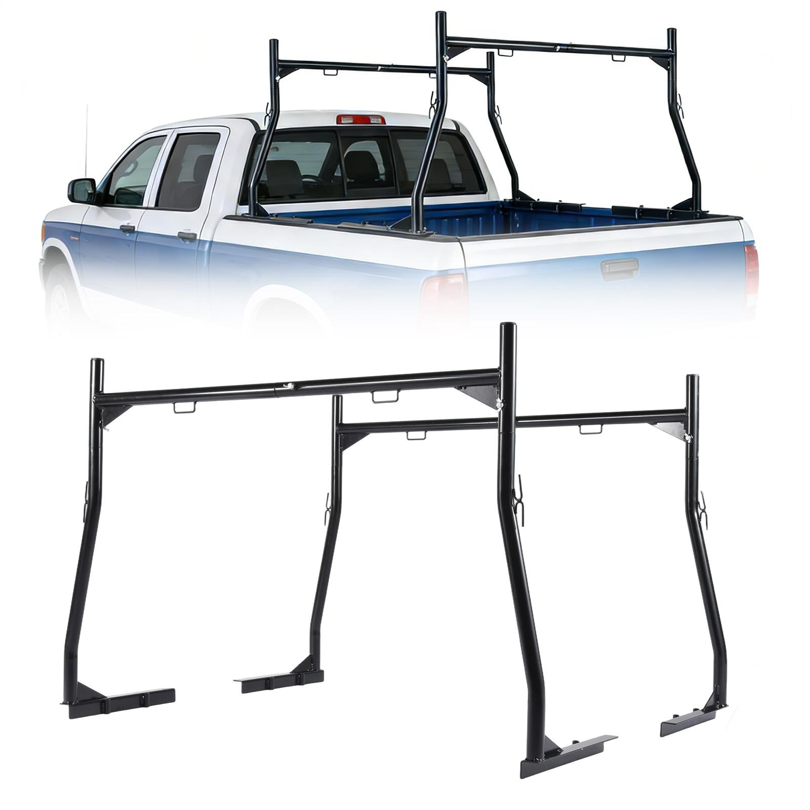 Universal Adjustable Pick up Truck Bed Ladder Rack Lumber Utility Kayak 800lbs