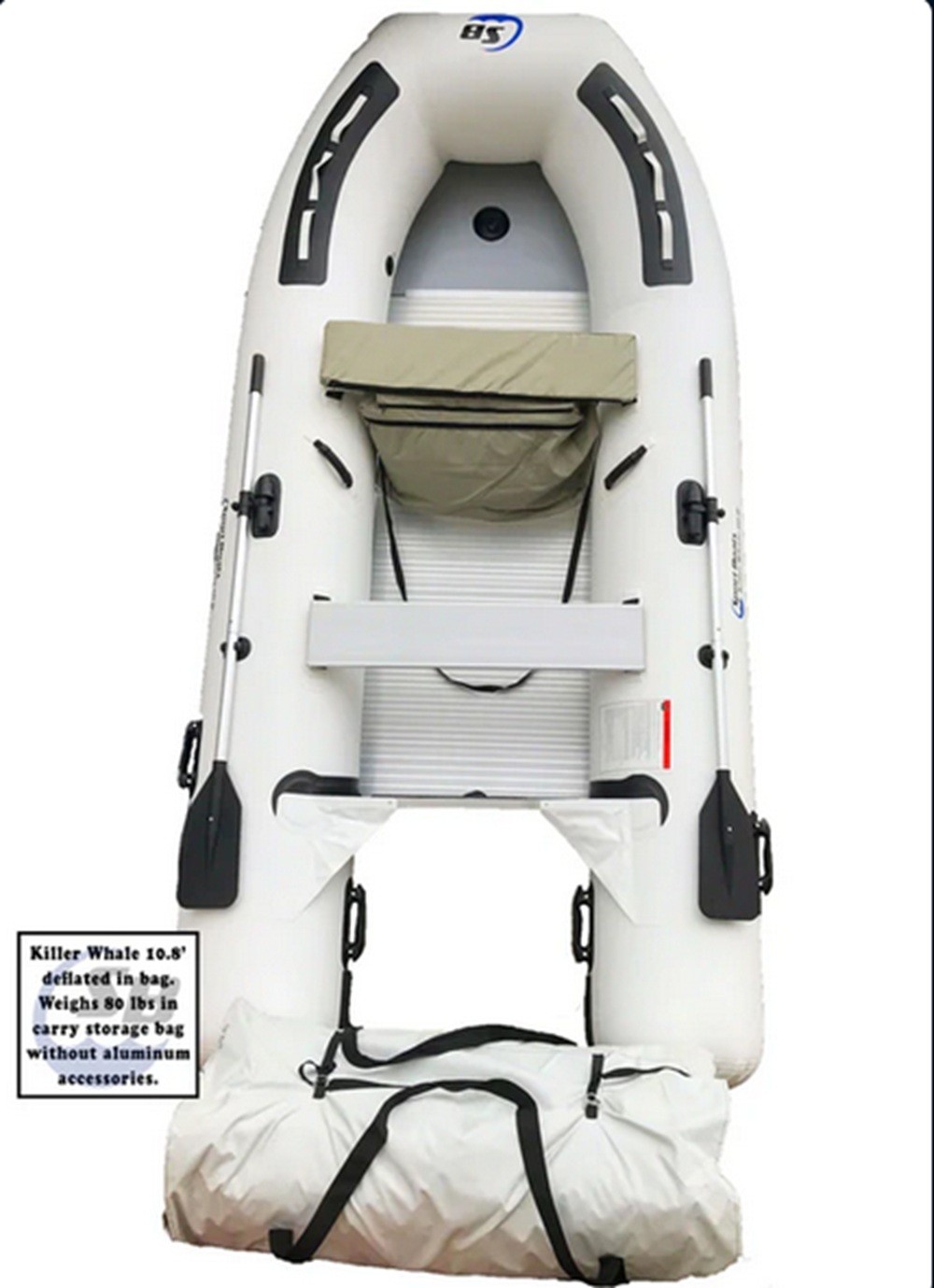 Island Hopper Killer Whale 10.8′ Aluminum Floor Inflatable Boat