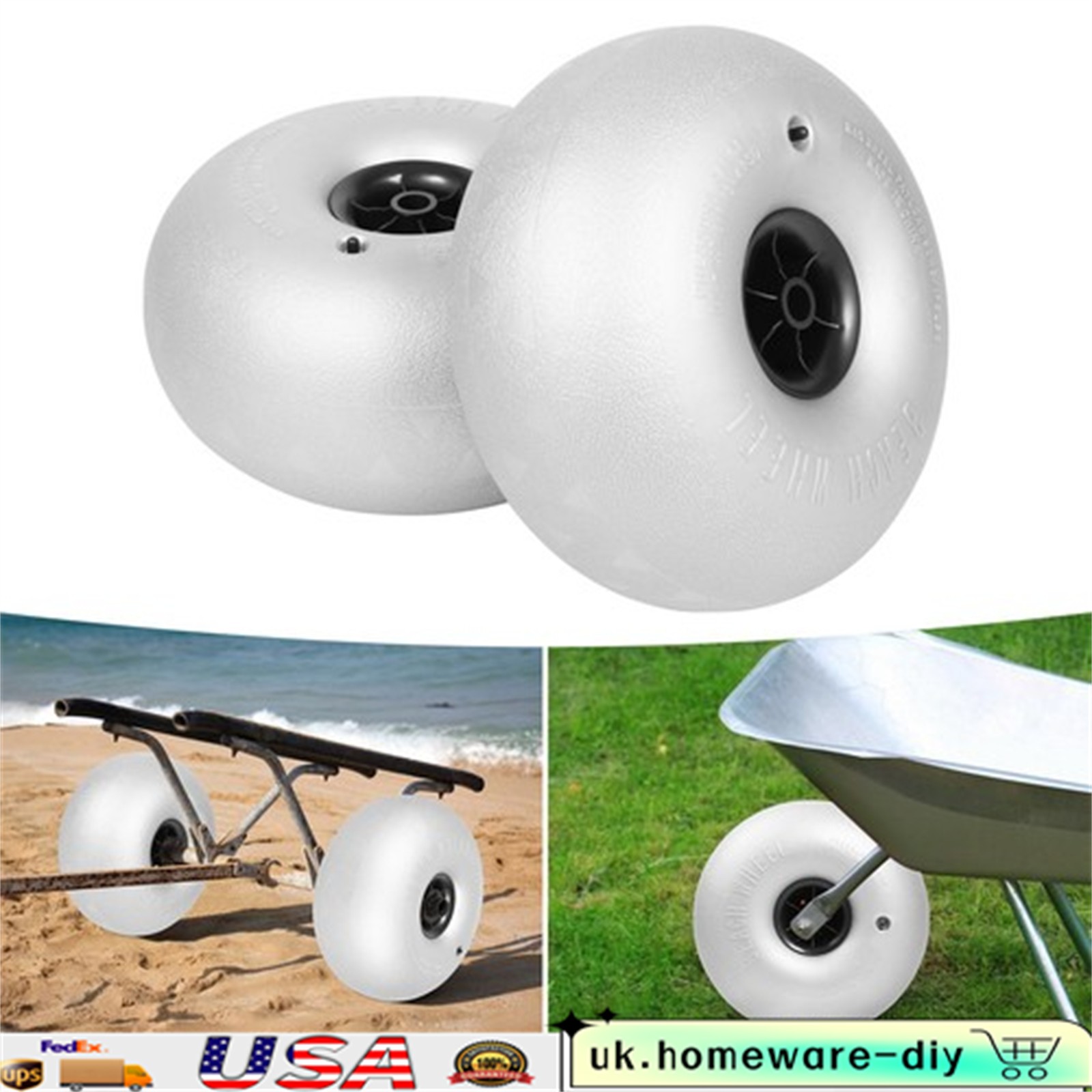 2 Pack Replacement Balloon Wheels Beach Sand Tires Balloon Wheels 16″