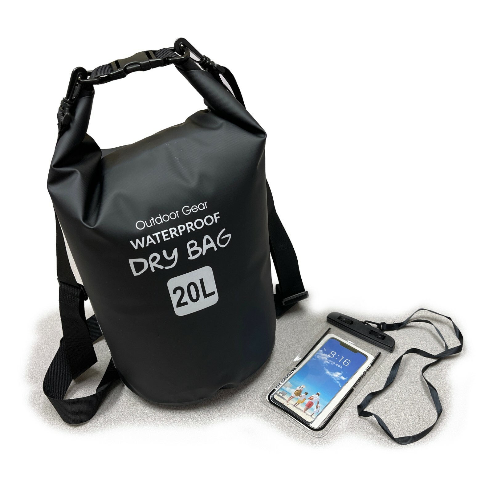 Waterproof Dry Bag Roll Top Sack for Kayaking, Rafting, Boating, Hiking, Camping