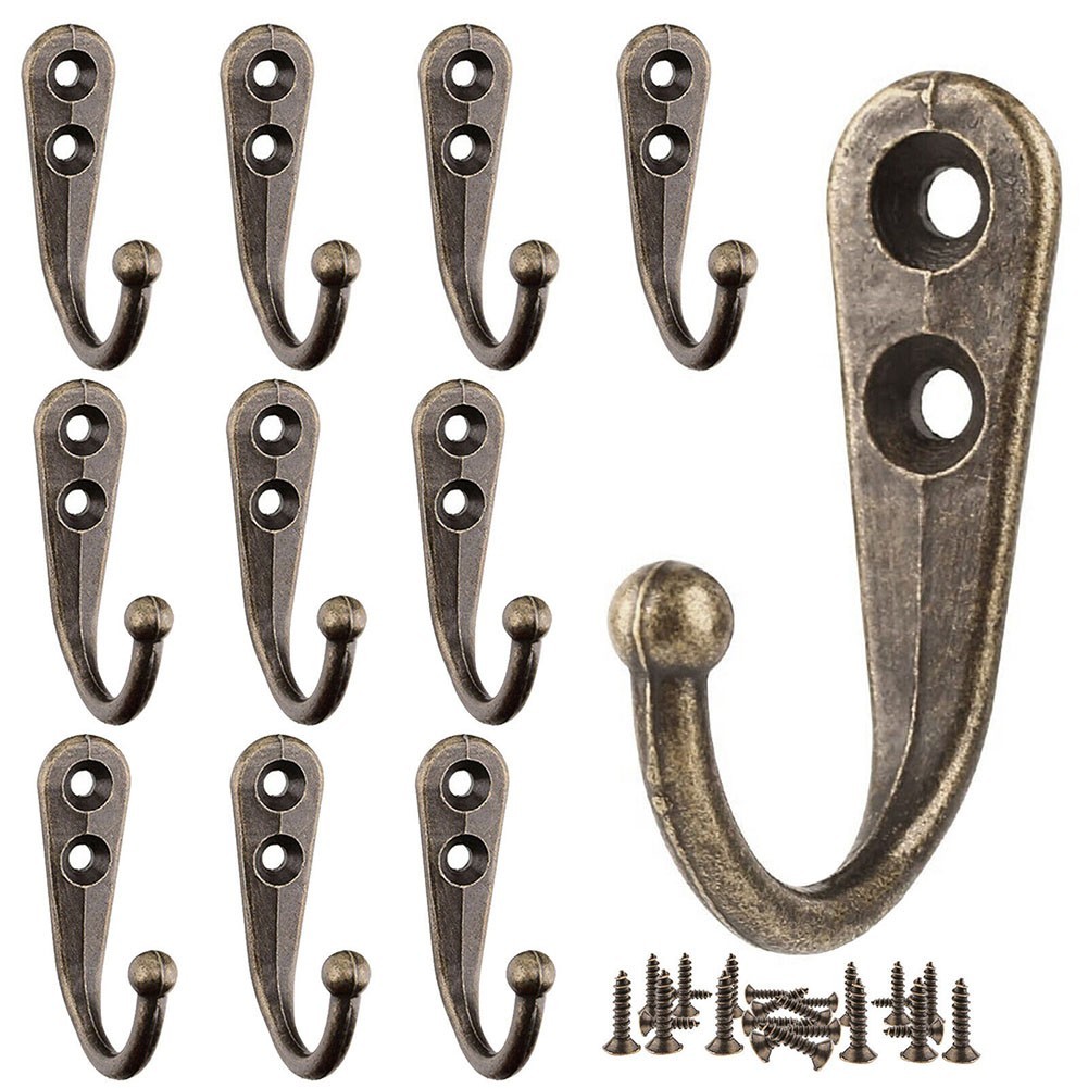Bronze Silver Gold and Black Retro Coat Hooks for Various Decor Styles