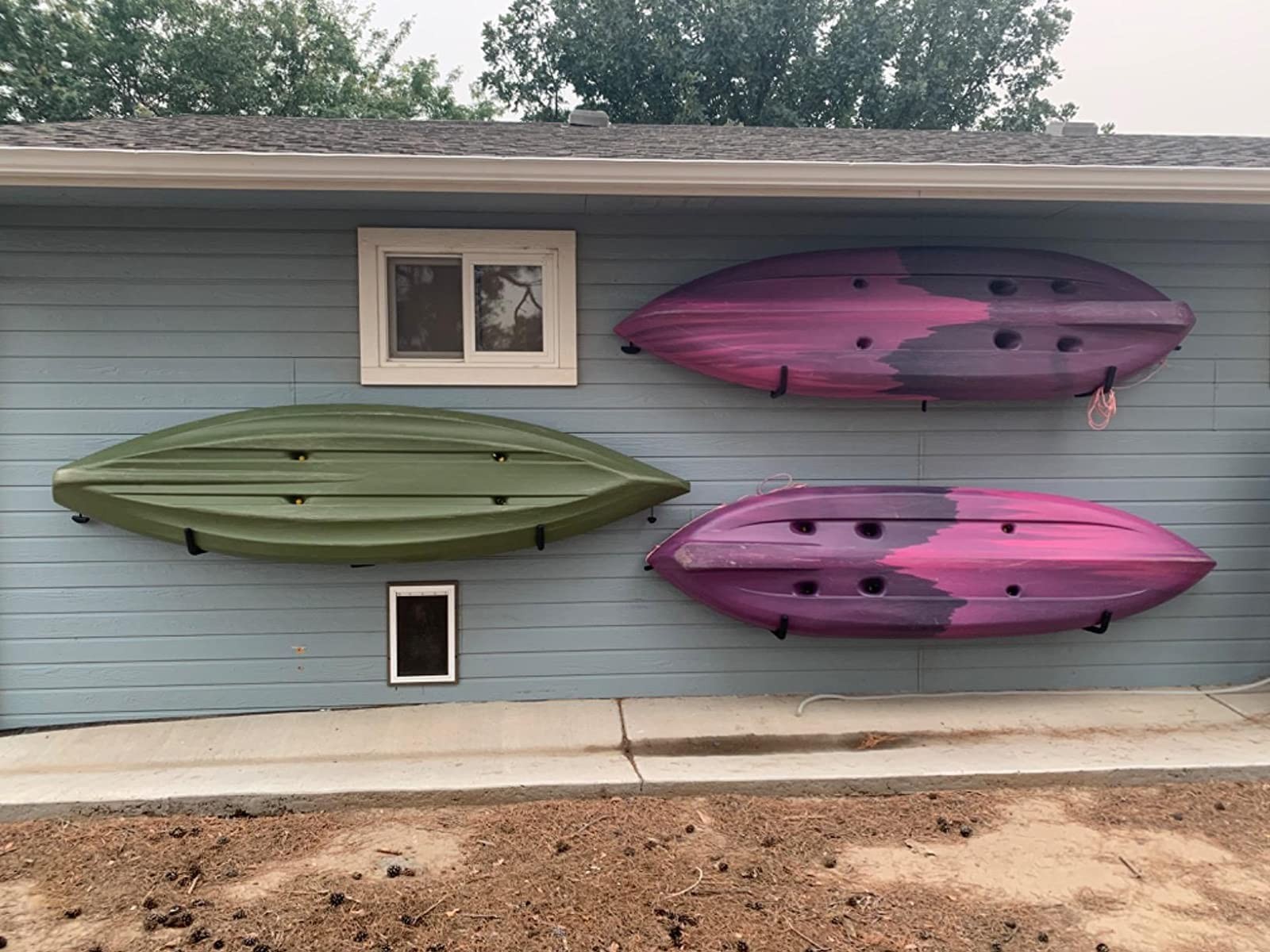 Heavy Duty Kayak Storage Racks, Wall Mount Hooks for SUP, Paddle Boards & Surfbo