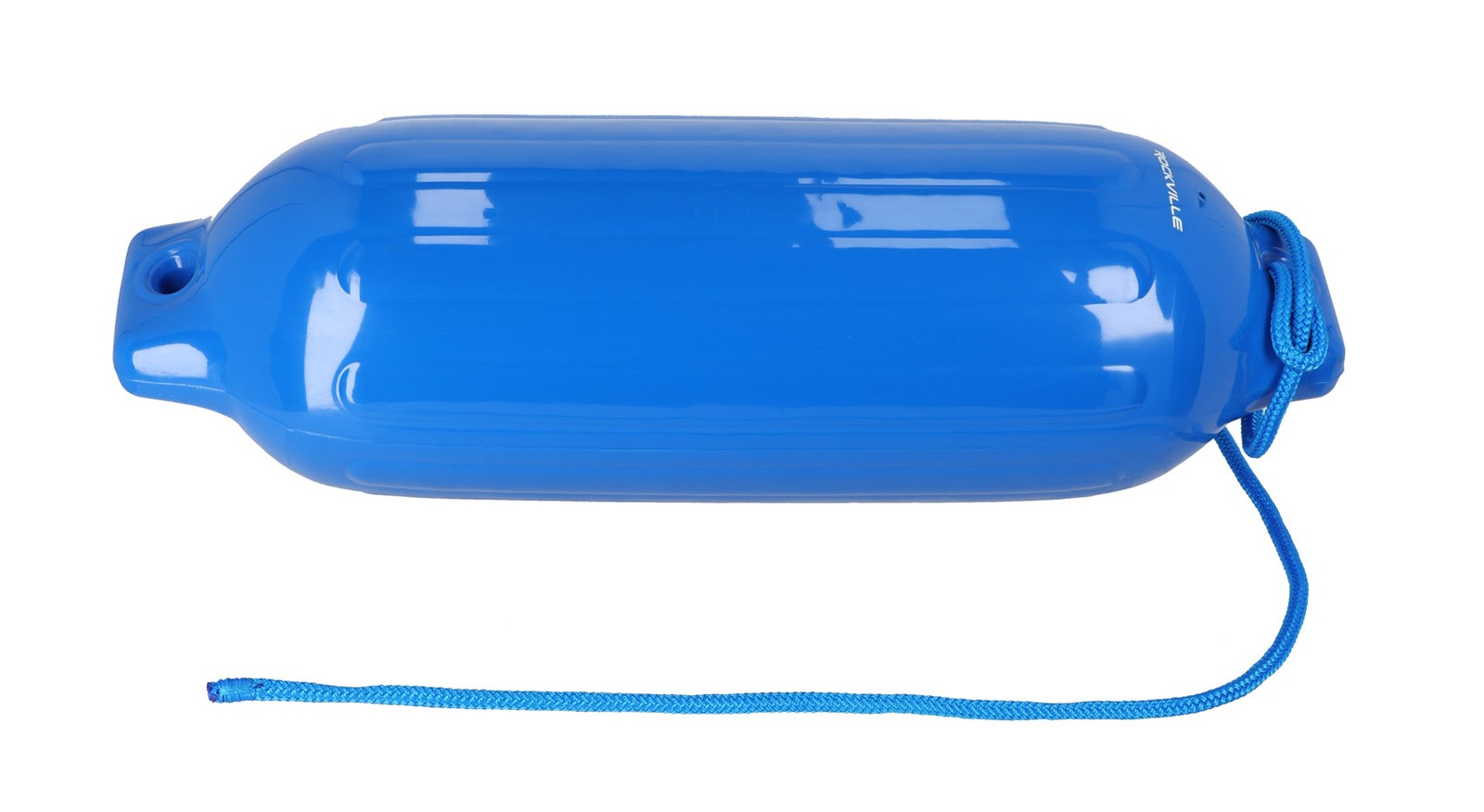 Rockville FEN485-BLUE Boat Fender Package 4 Bumpers 8.5″x27″, 4 Covers, 4 Lines