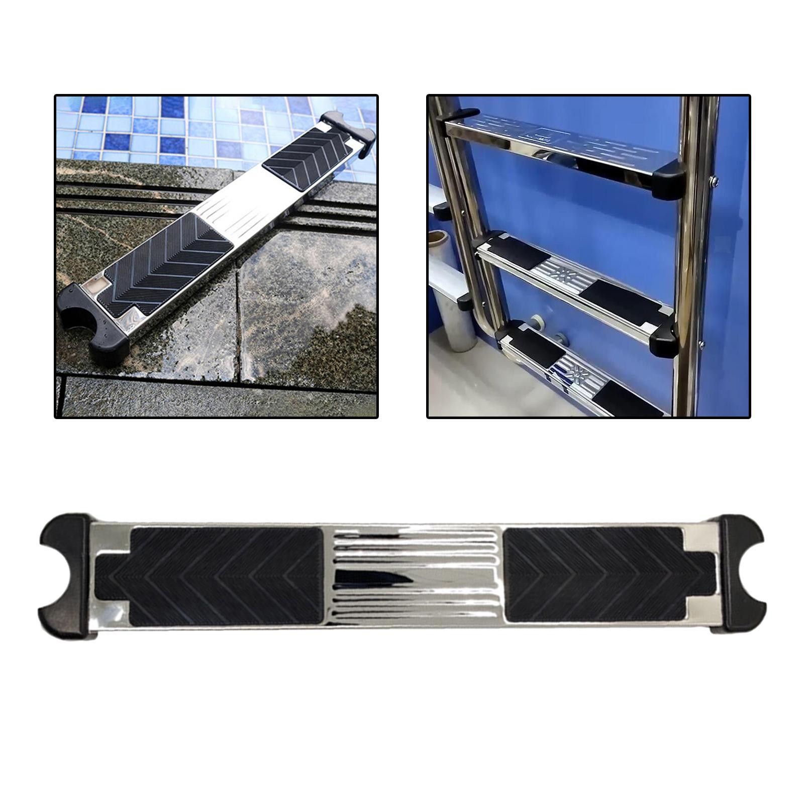 Stainless Steel Swimming Pool Ladder Pedal Replacement with Rubber Pad Anti Skid
