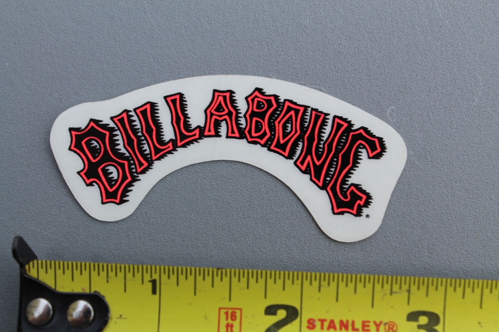 Billabong Surfboards Clear Neon Orange Small OG 80’s B8 Vintage Surfing STICKER