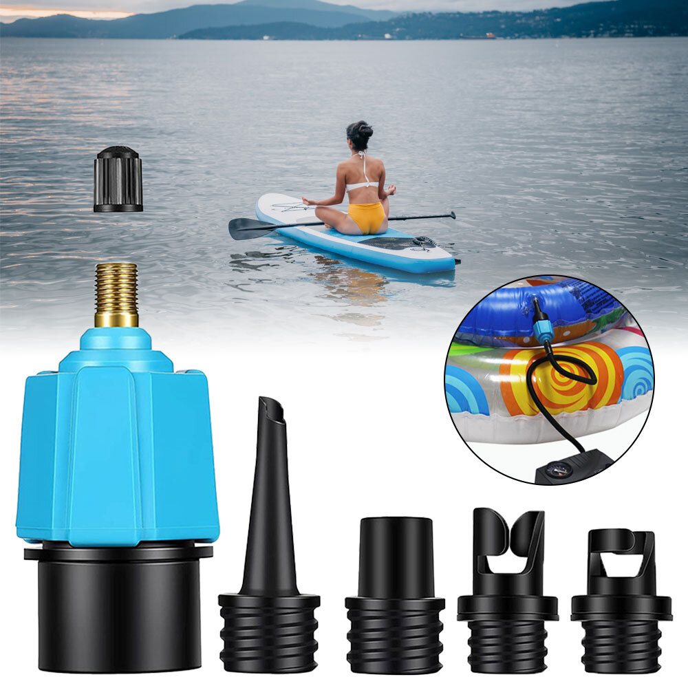 4 Nozzle SUP Pump Adapter for Inflatable Boat Air Valve Adaptor Hose Connector