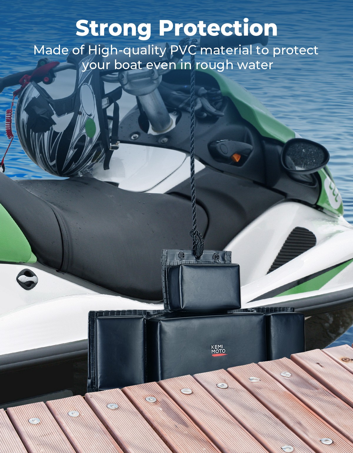 KEMIMOTO PWC Boat Fenders Boat Jet Ski Bumpers For Boat Jon Boat Pontoon Boat
