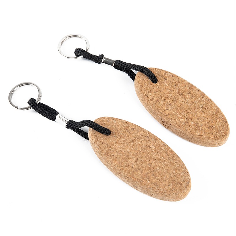 1Pc Cork Ball Keychain Floating Buoy Holder for Water Sports Beach Rowing B.82