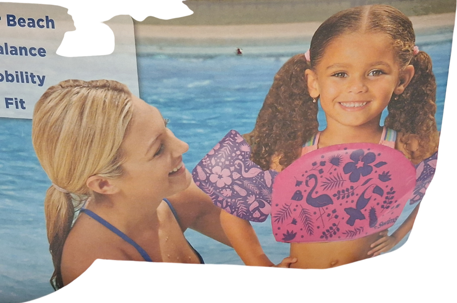 SwimSchool Ultra-Fit Tot Swimmer Float Level 3 Age 4-6 Years Pink 50LBS Max New