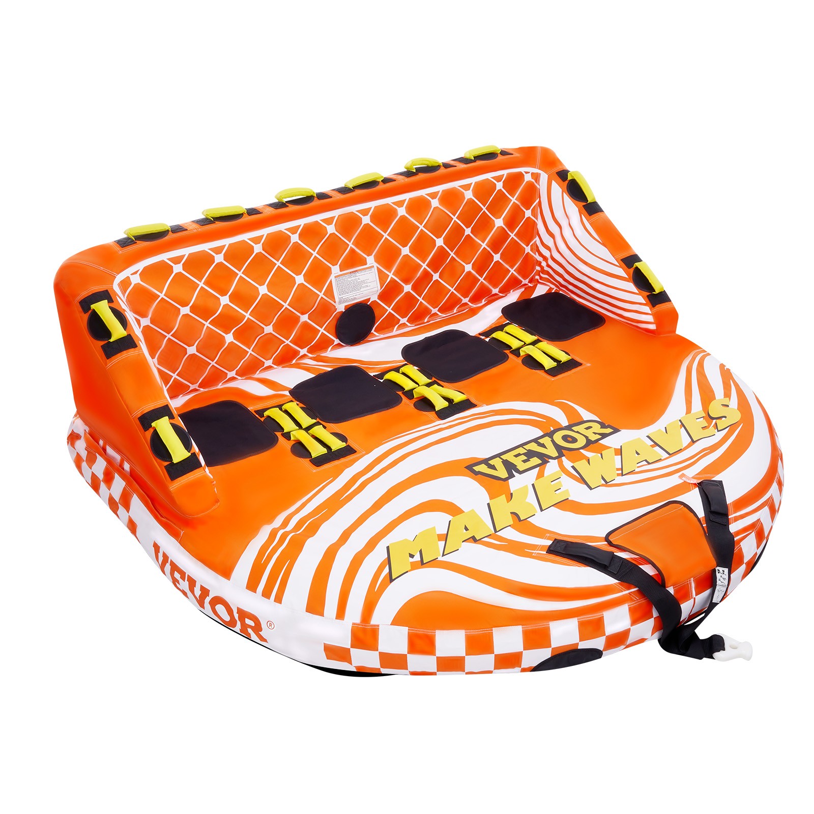 VEVOR Towable Tube for Boating 1-4 Riders Inflatable Boating Tubes Towable Water