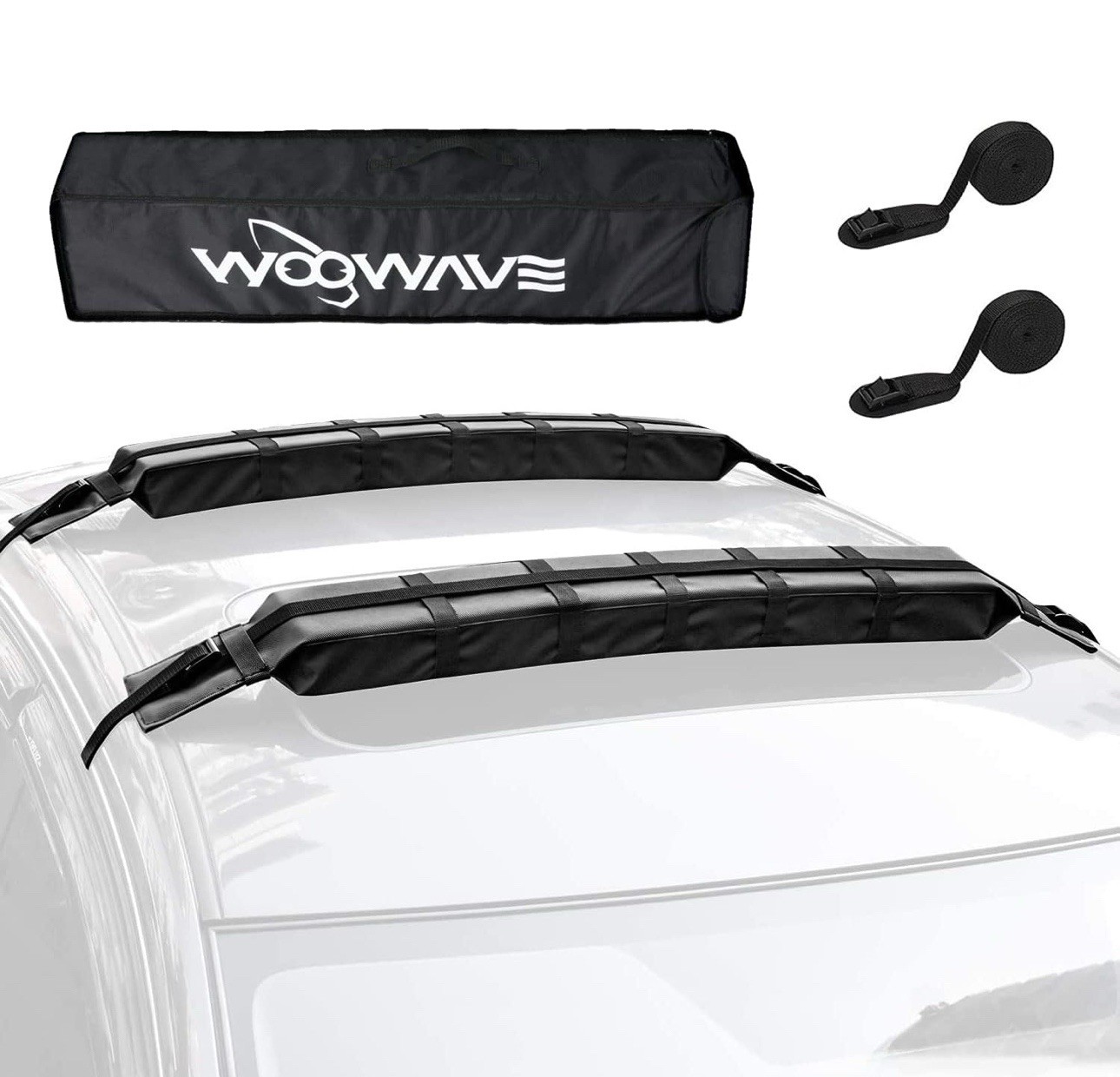 WOOWAVE Kayak Surfboard Roof Rack Pads Universal Car Soft Roof Rack And Carrier
