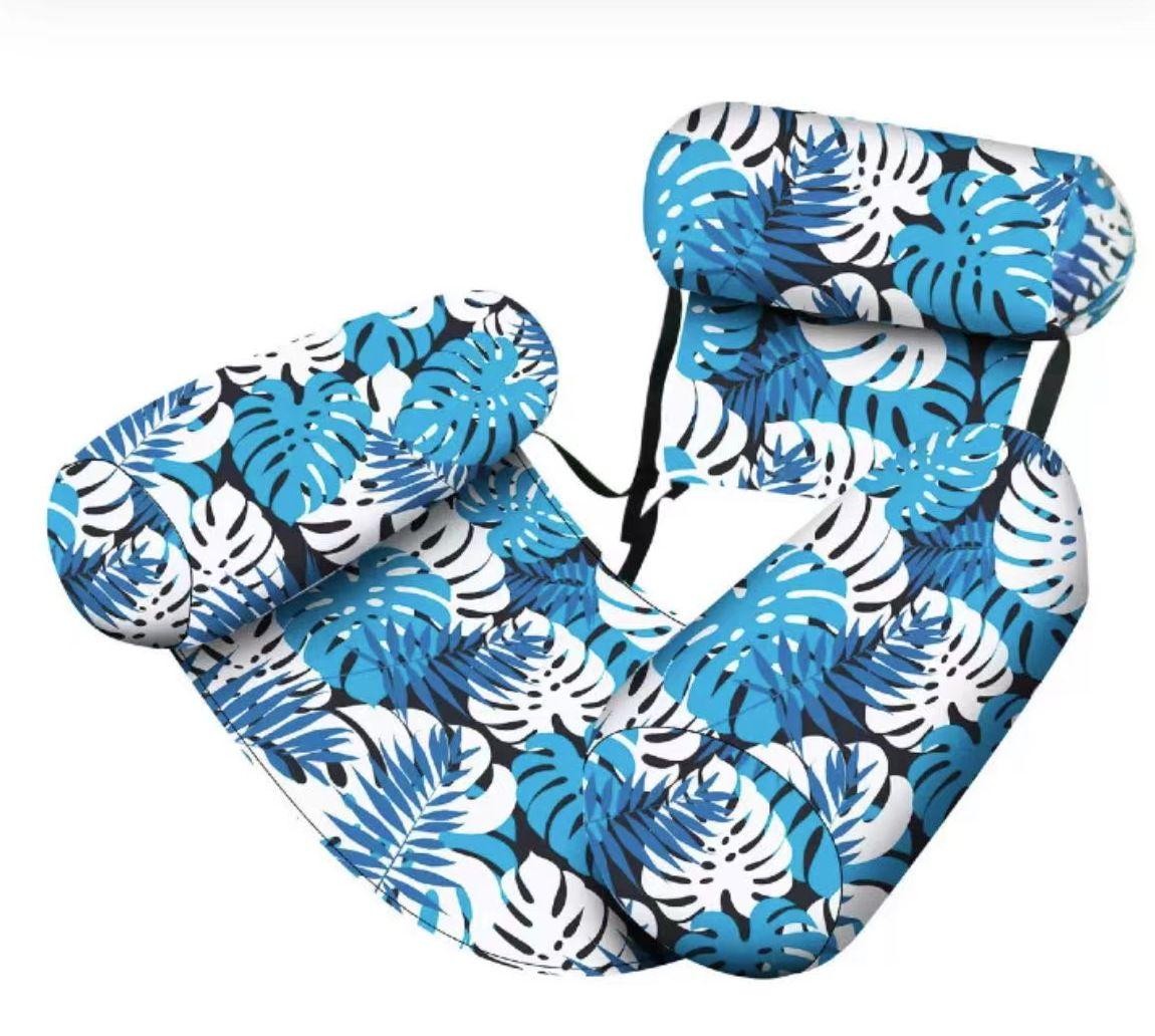 3Pcs Floating lounge chairs, floating chair parties, summer water beach lake fun