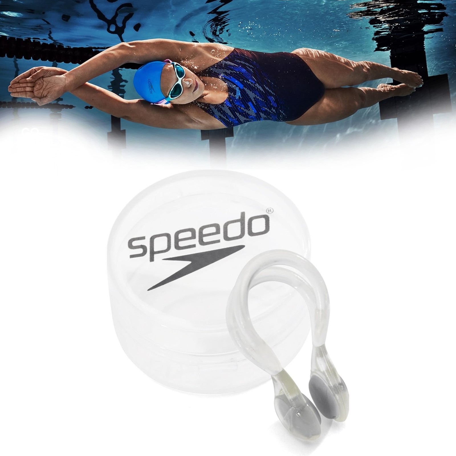 Speedo Swim Nose Clip Liquid Comfort Anti-Slip Waterproof Nose Plug Swimming