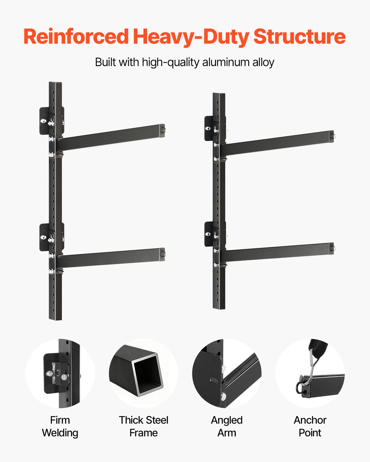 VEVOR Kayak Storage Rack Wall Mounted Kayak Rack 2 Kayaks 200 lbs Paddleboard