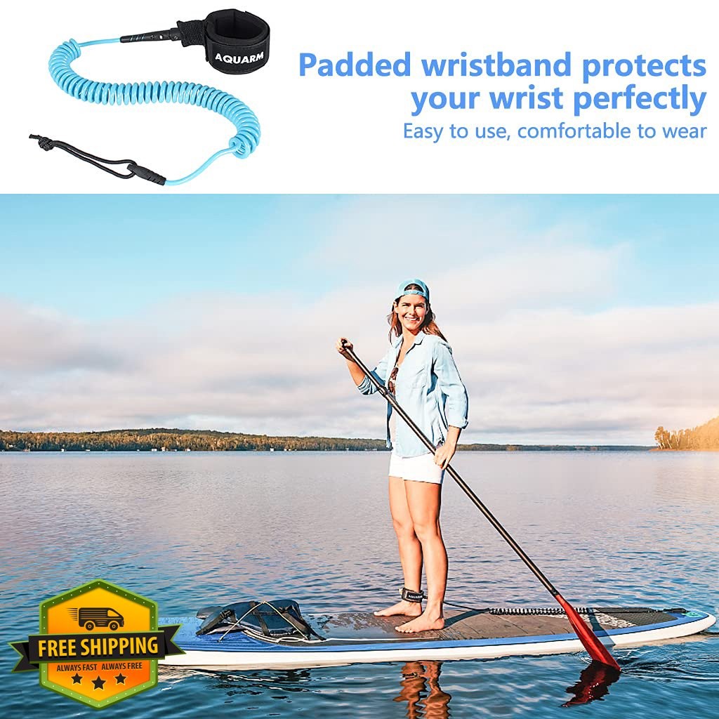 AQUARM Blue 11ft surfboard leash
