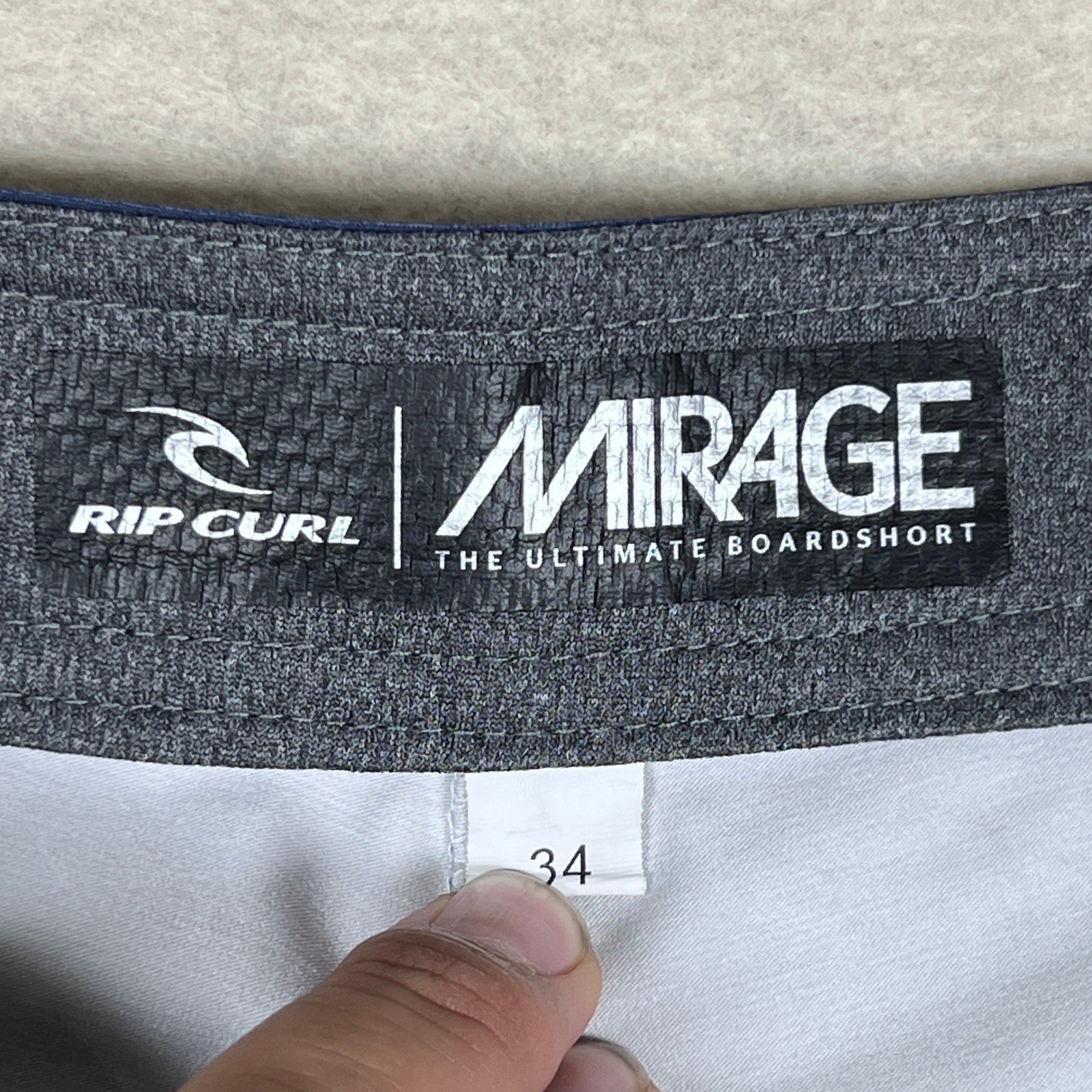 Rip Curl Mirage Boardshorts Men Size 34 Blue Gray Floral Print Ultimate