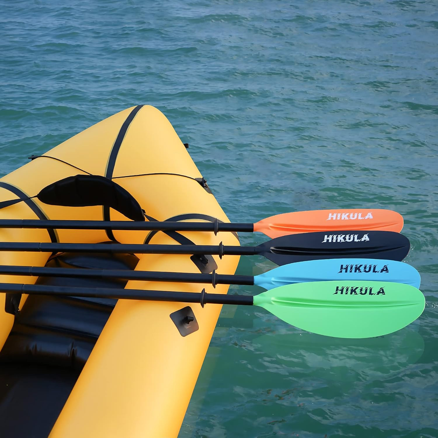 4-Piece Kayak Paddle Aluminum Shaft PP Blade 220-230cm Lightweight Floating