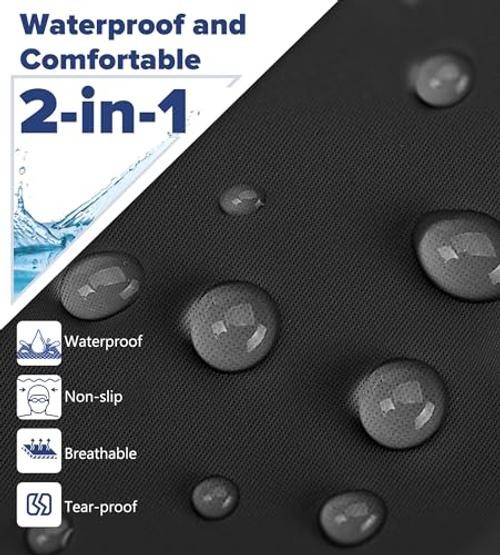 Fabric Swim Cap, Silicone Waterproof Layer – Breathable Medium 1 Pack-Black