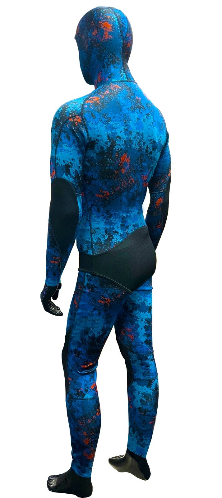 Spearfishing World 1mm Stretch Neoprene 2-piece Wetsuit for Men Blue Camouflage