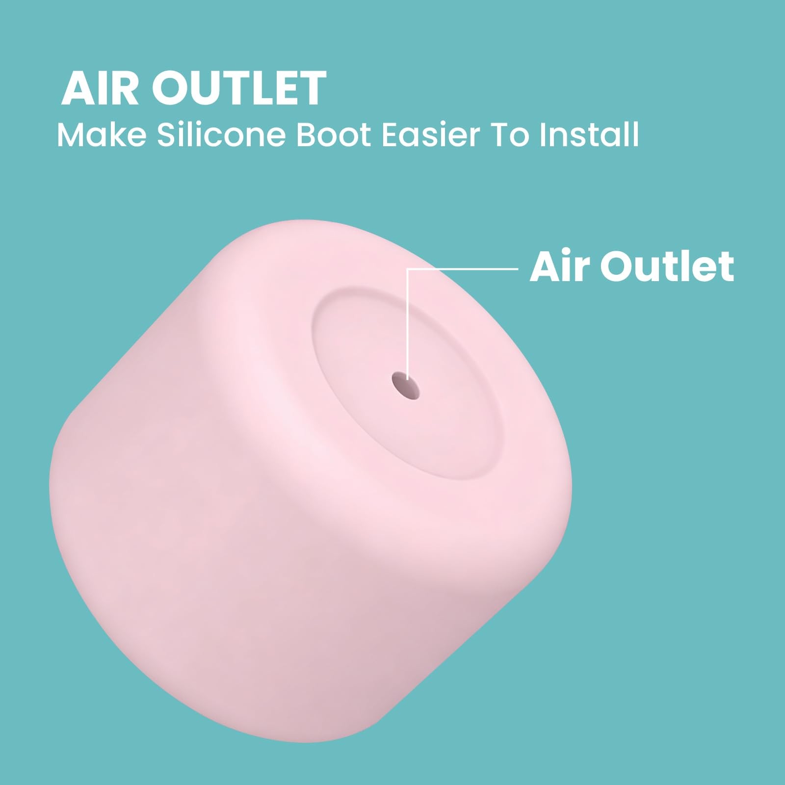 2PCS Silicone Water Bottle Boot for Owala – Noise-Free, 24 Ounces, White