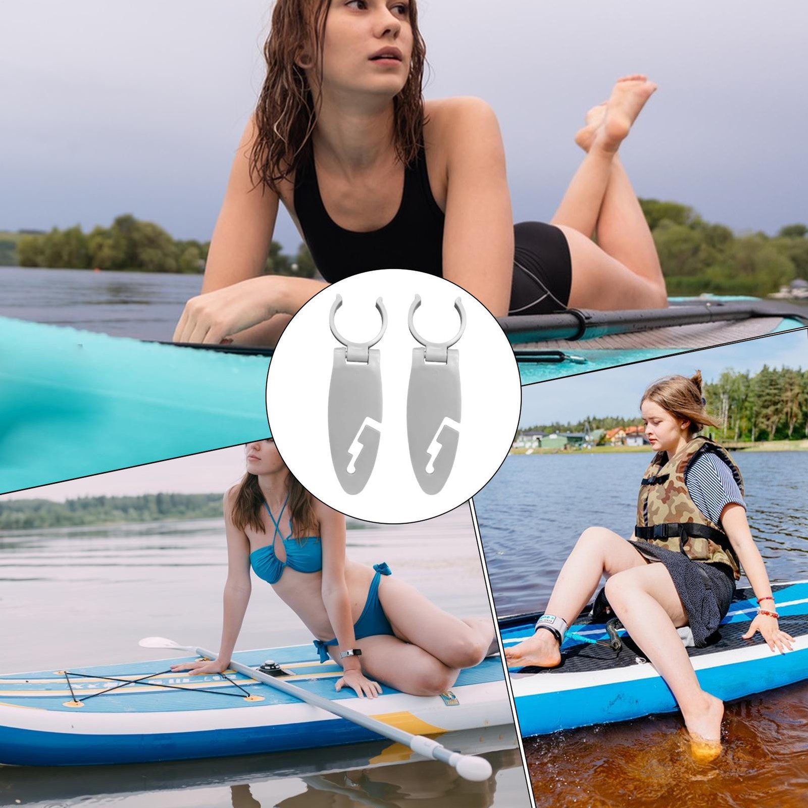 2Pcs Paddle Board Fin Clips Expandable Paddle Board Clamp Water Sport Fasten