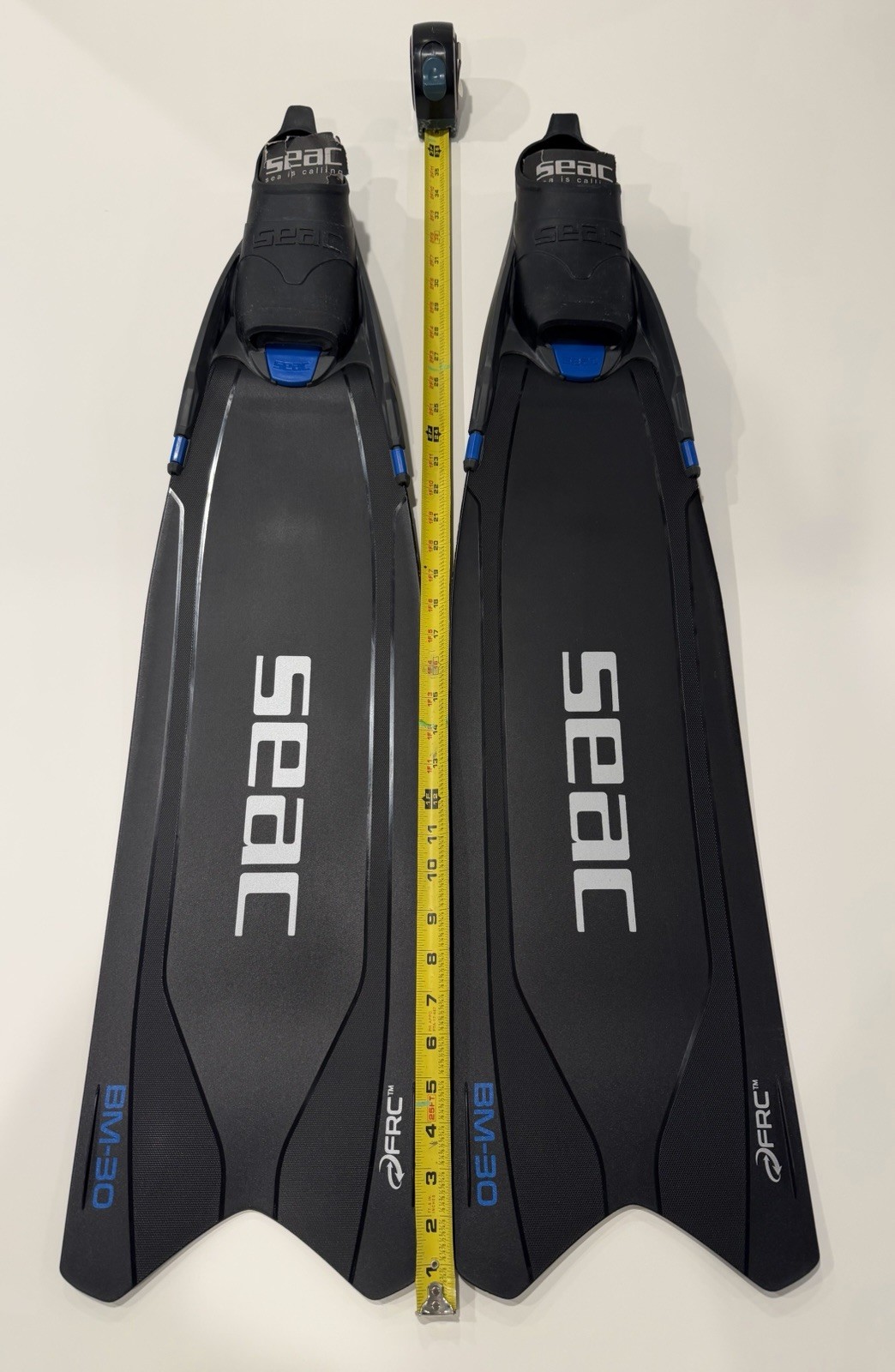 SEAC BM-30 Freediving Long Blade Fins EU 36-38 US Men 4.5-5.5 Women 5.5-7