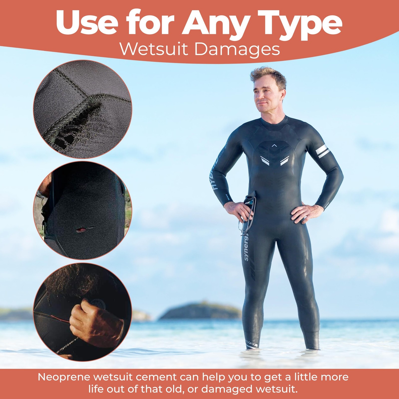 BLOCKSURF Neoprene Cement 4 fl oz | Wetsuit Repair Adhesive | Strong, Flexibl…