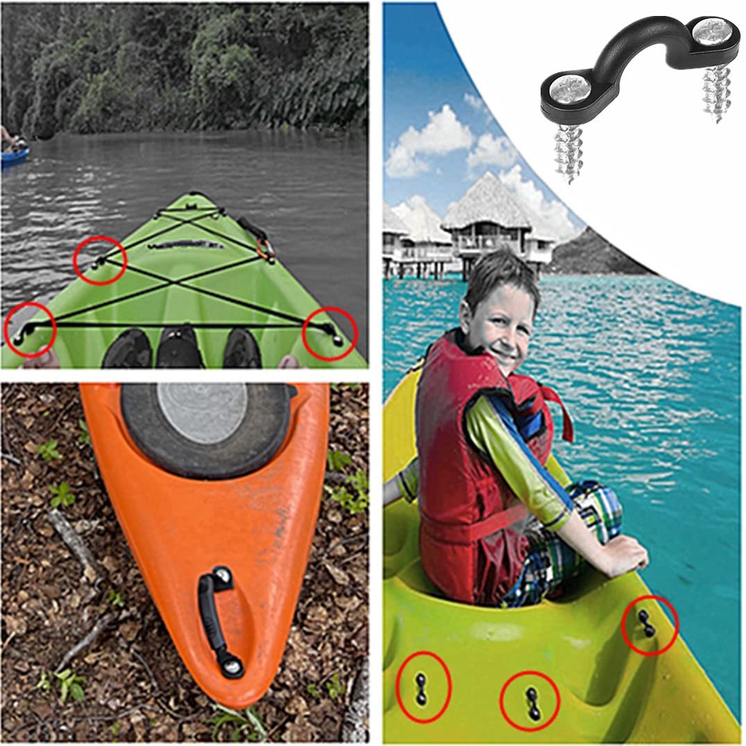 Kayak Replacement Handles Kit Double Hole 4 Pack Kayak Pull Handle and 8 Pcs …