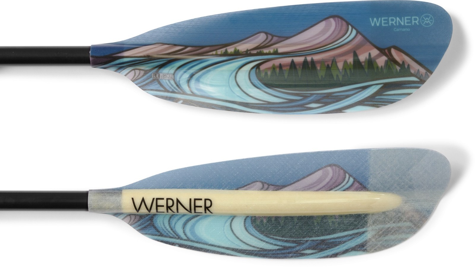 Werner Camano Straight 2-Piece Paddle – 20.5 x 6.3 inches [ Kayak Paddles ]