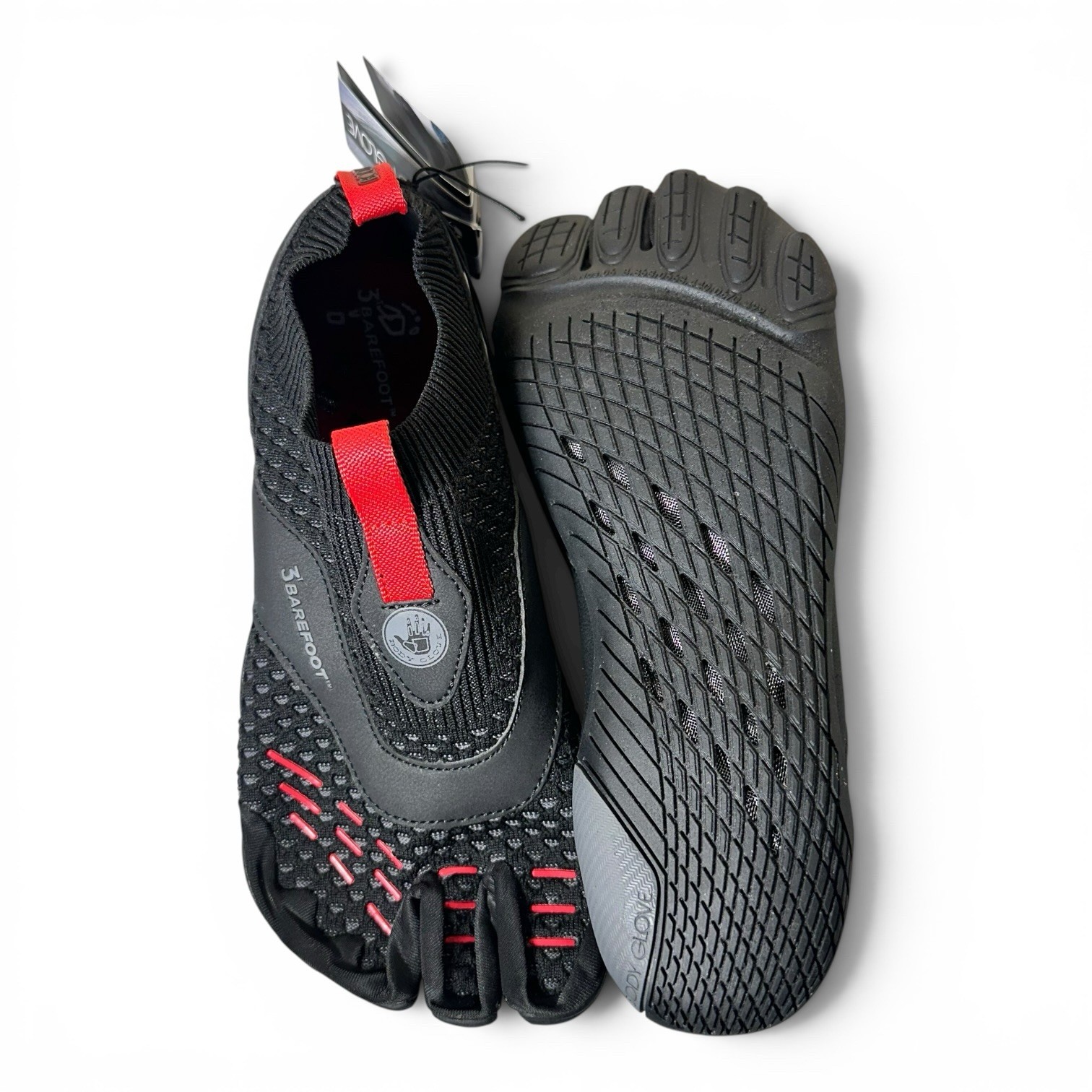 Body Glove 3T Barefoot Gauntlet Water Shoes Men’s Size 9 Black/Red | Hydro Knit