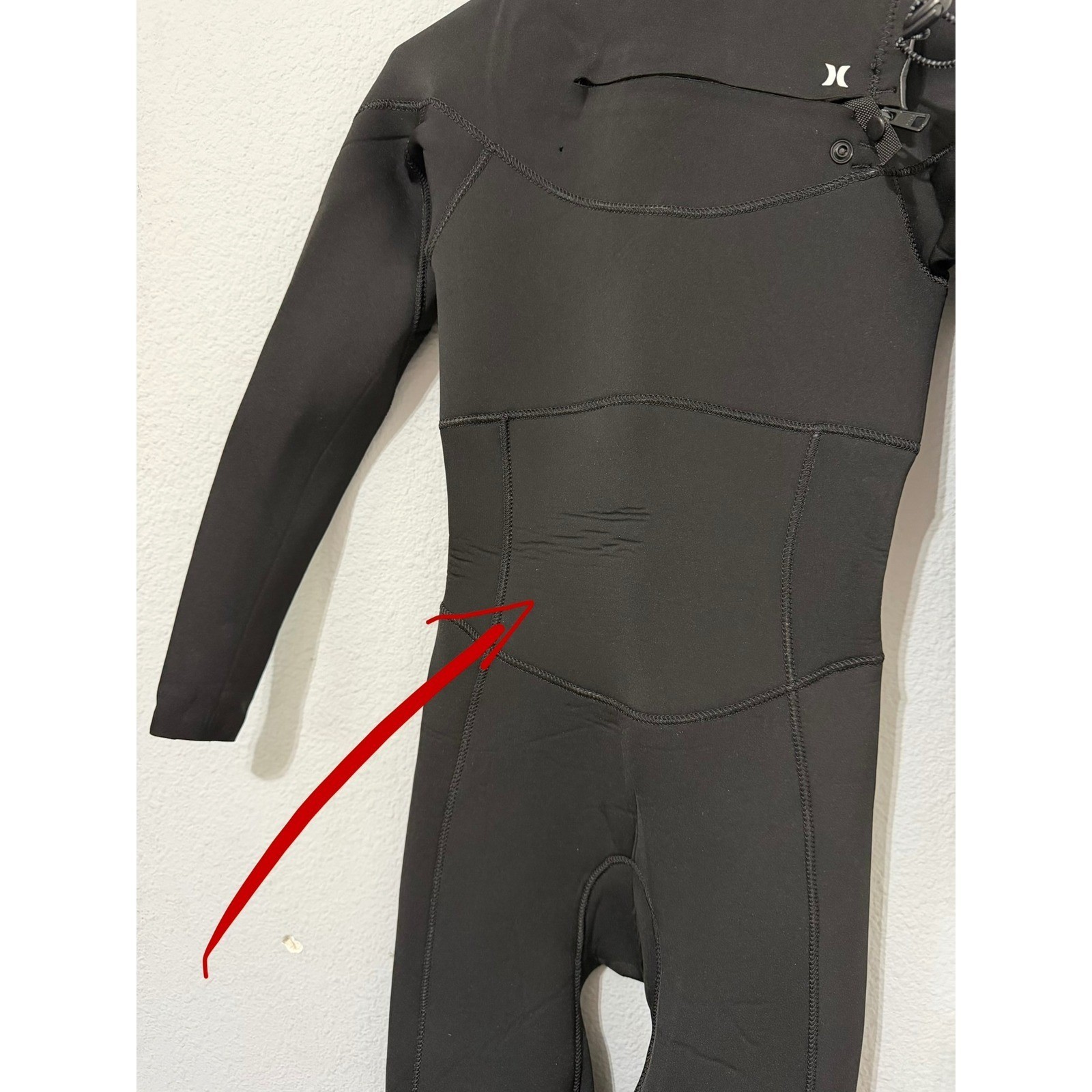 Hurley Womens Size 4 Advantage Plus 3/2mm Chest Zip Fullsuit Wetsuit Black Surf