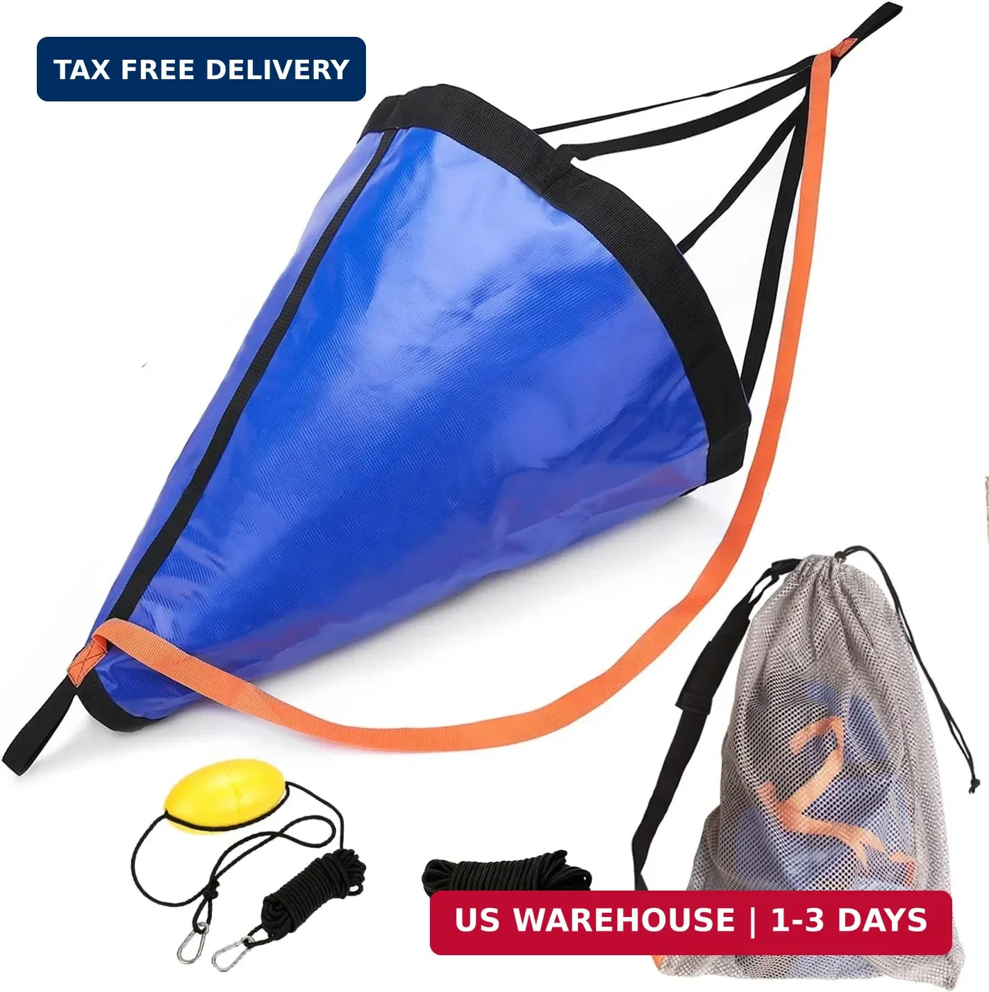 Drift Sock for Fishing Boat, Sea Anchor Drift Control Bag for Kayak, Canoe, Pont