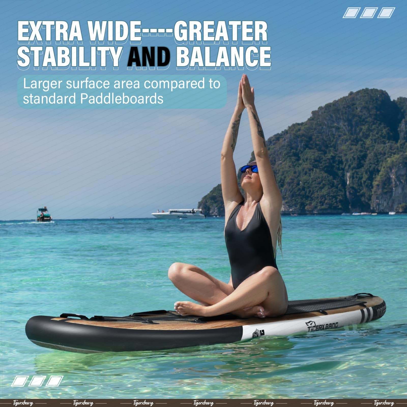 TIGERXBANG Paddle Board, 10.8′ Stand Up Paddle Board with Premium Complete In…