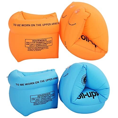 2-4 Pack Arm Floaties for Kids and Adults – Pool Floats Arm 2 Blue+2 Orange