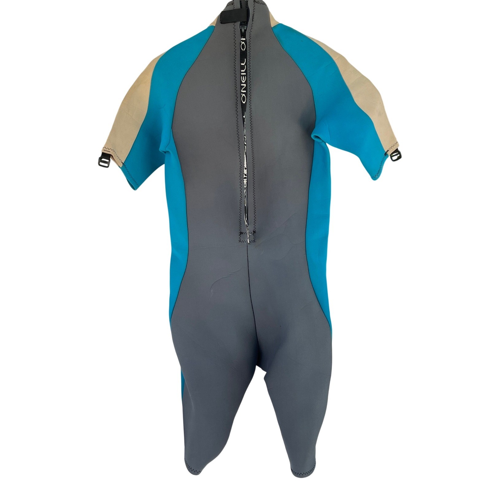 ONeill The Catalyst Wetsuit Womens Medium Teal Grey Spring Suit Shorty 7194 USA