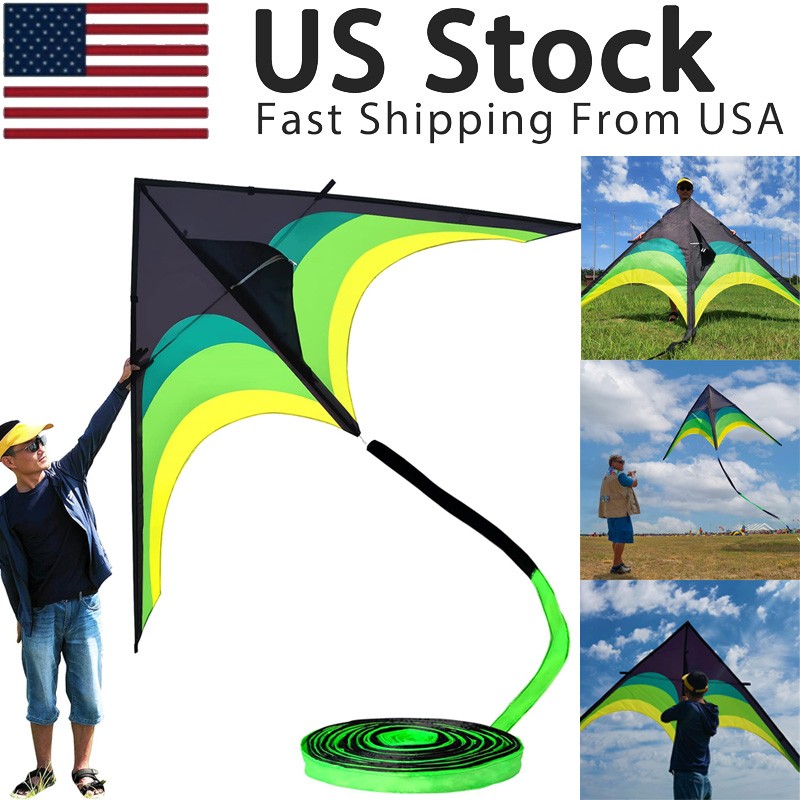 110” Delta Kite for Adults Easy to Fly Best for Beginners with 98ft Tail