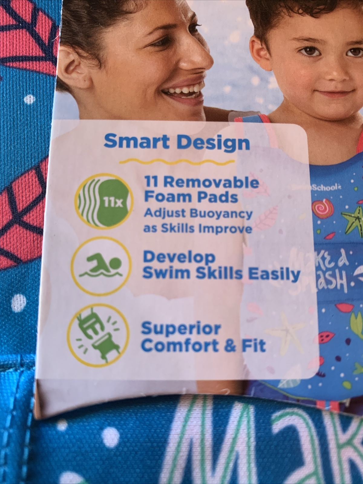 Swim School Progressive Swim Trainer Level 3 -Safety Vest = Ages 3-5 Max 38 lbs