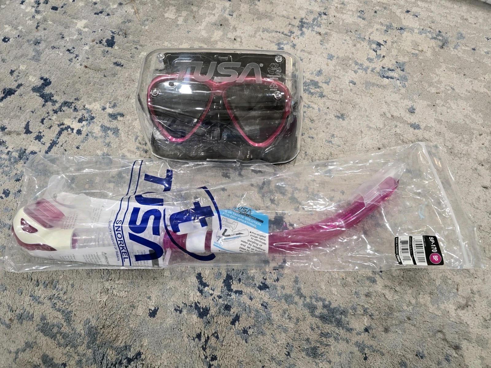 TUSA M2004QB INTEGRA MASK AND SP170QB PLATINA II HYPERDRY SNORKEL SET BRAND NEW
