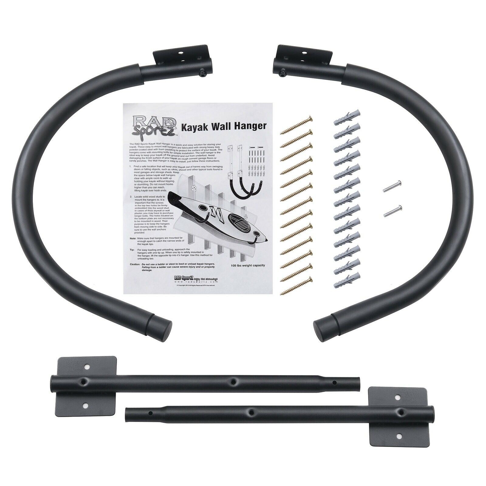 Kayak Wall Hangers Kayak Storage Wall Mount Hanger Rack 100 LB Capacity