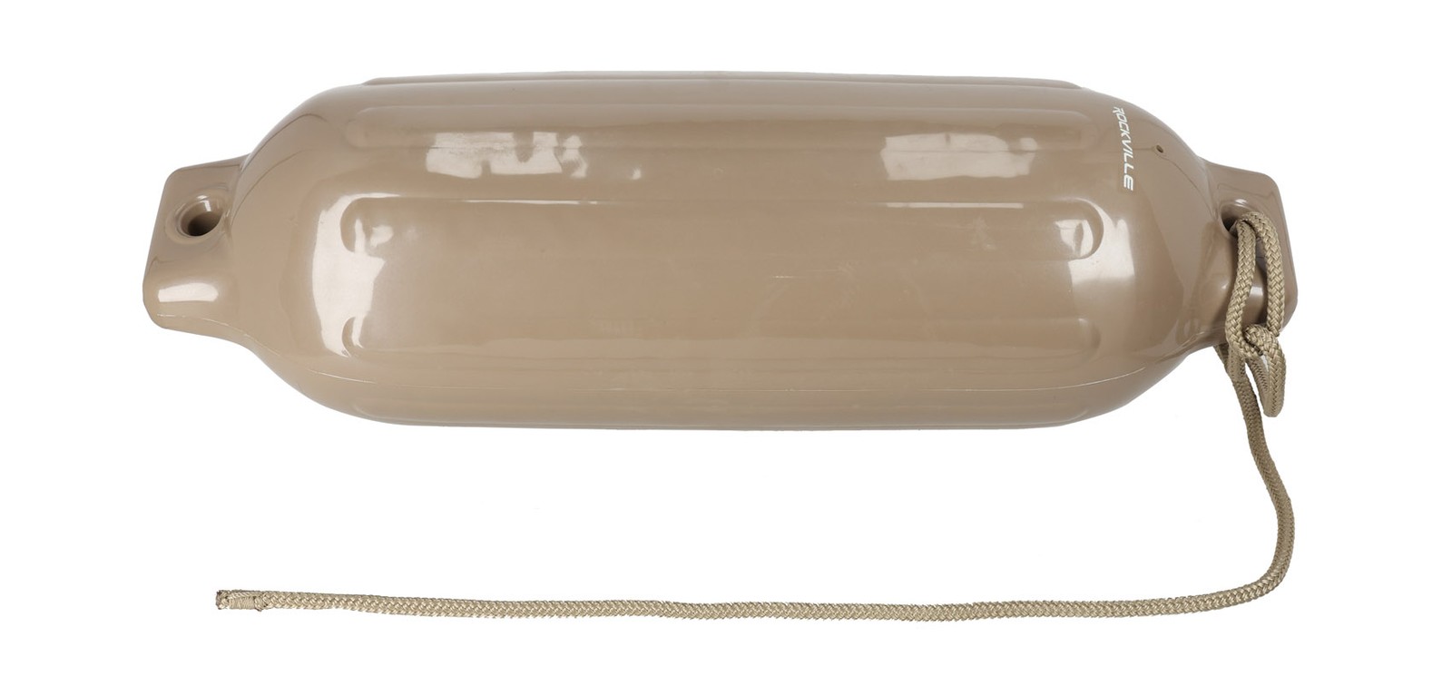Rockville FEN285-SAND Boat Fender Package 2 Bumpers 8.5″x27″, 2 Covers, 2 Lines