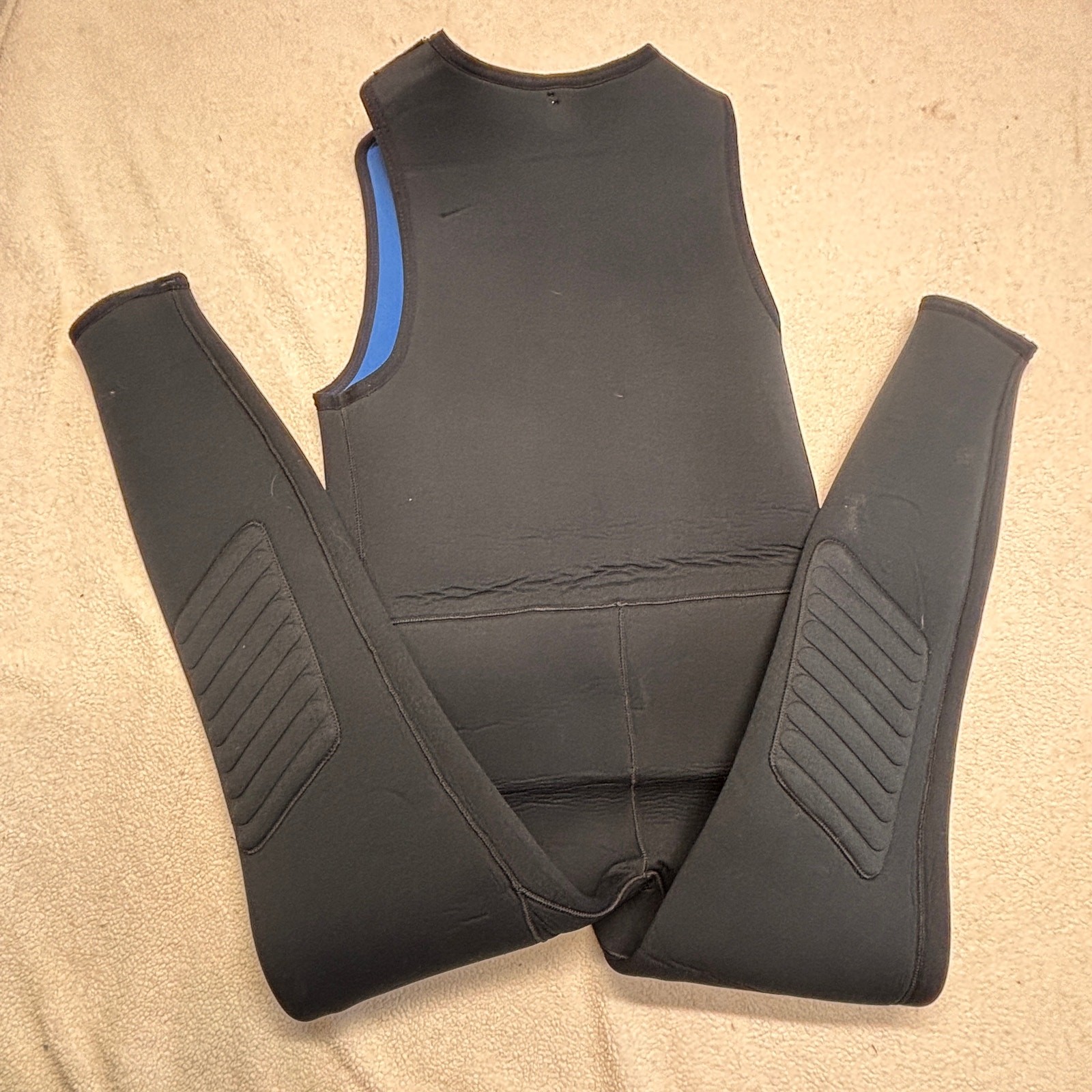 Mares Wetsuit Mens XL Navy Blue Neoprene Scuba Full Zip Swim Diving 2 Piece Set