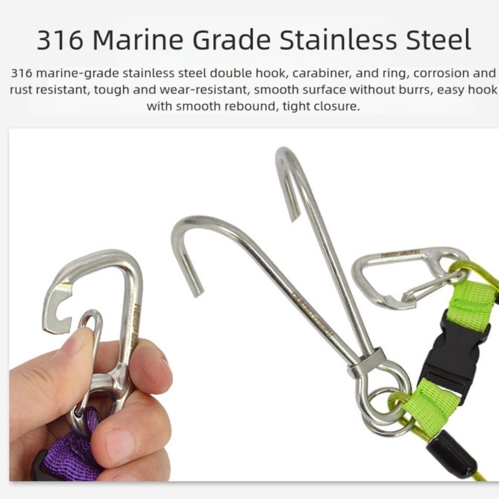 Underwater Exploration Diving Safety Hook Accommodates Various Buckles